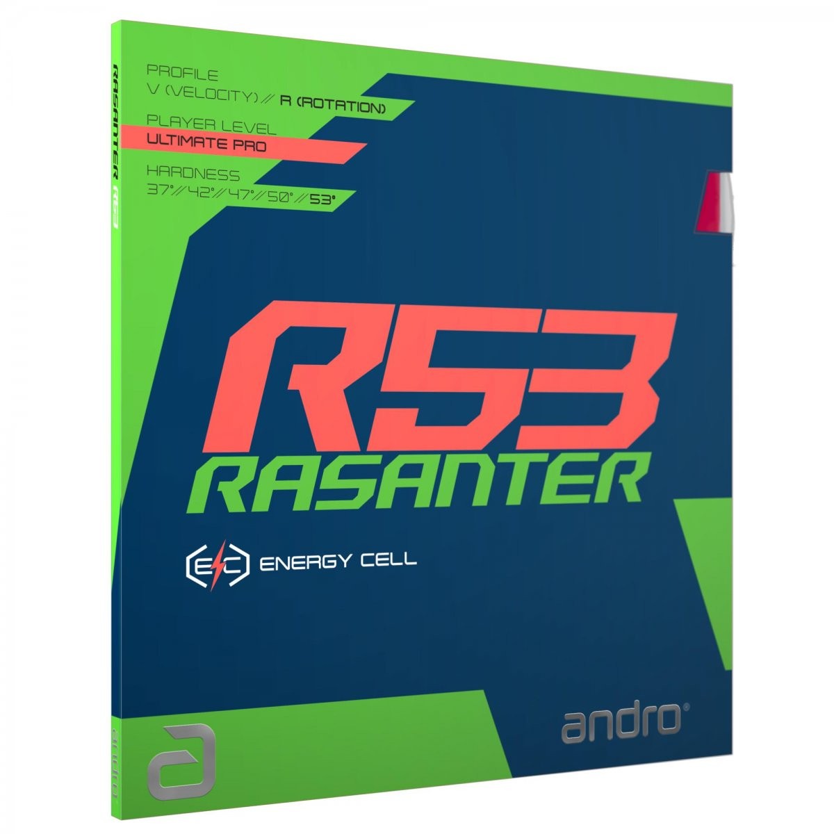 andro Rasanter R53 rotation (schwarz / 1,7) Revêtement de tennis de table