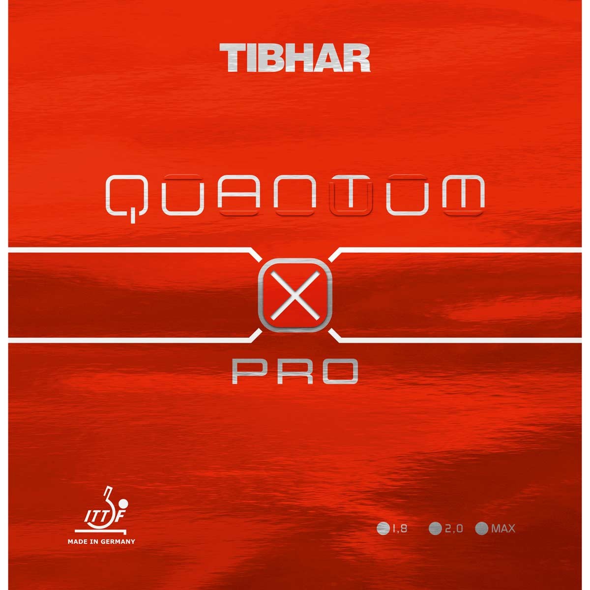 TIBHAR Quantum X Pro rouge / 1,8 Revêtement de tennis de table