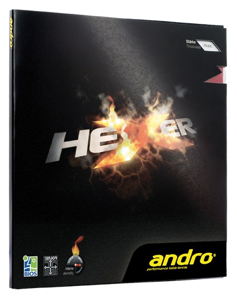 Andro Hexer-rouge / 1,9 Revêtement de tennis de table