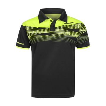 DONIC Poloshirt Clash Schwarz Vorderseite