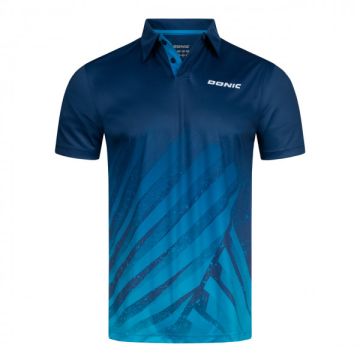 DONIC Poloshirt Flow blau - Vorderseite