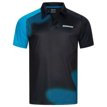 Donic Tischtennistrikot Caliber schwarz cyanblau Vorderseite