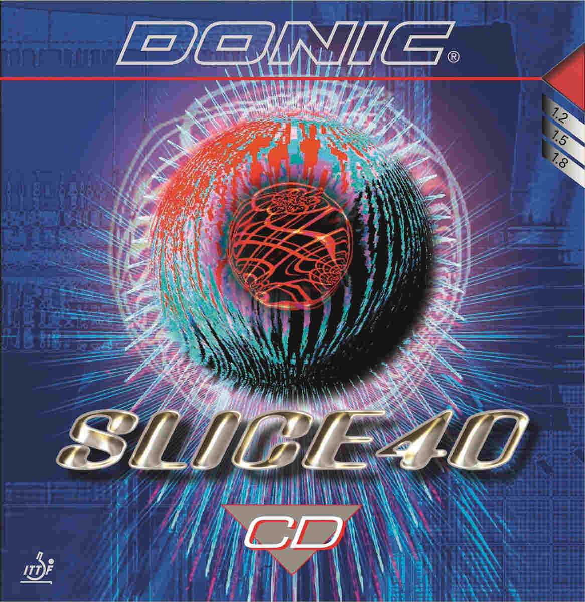 Donic Slice 40 CD rouge / 1,8 Revêtement de tennis de table