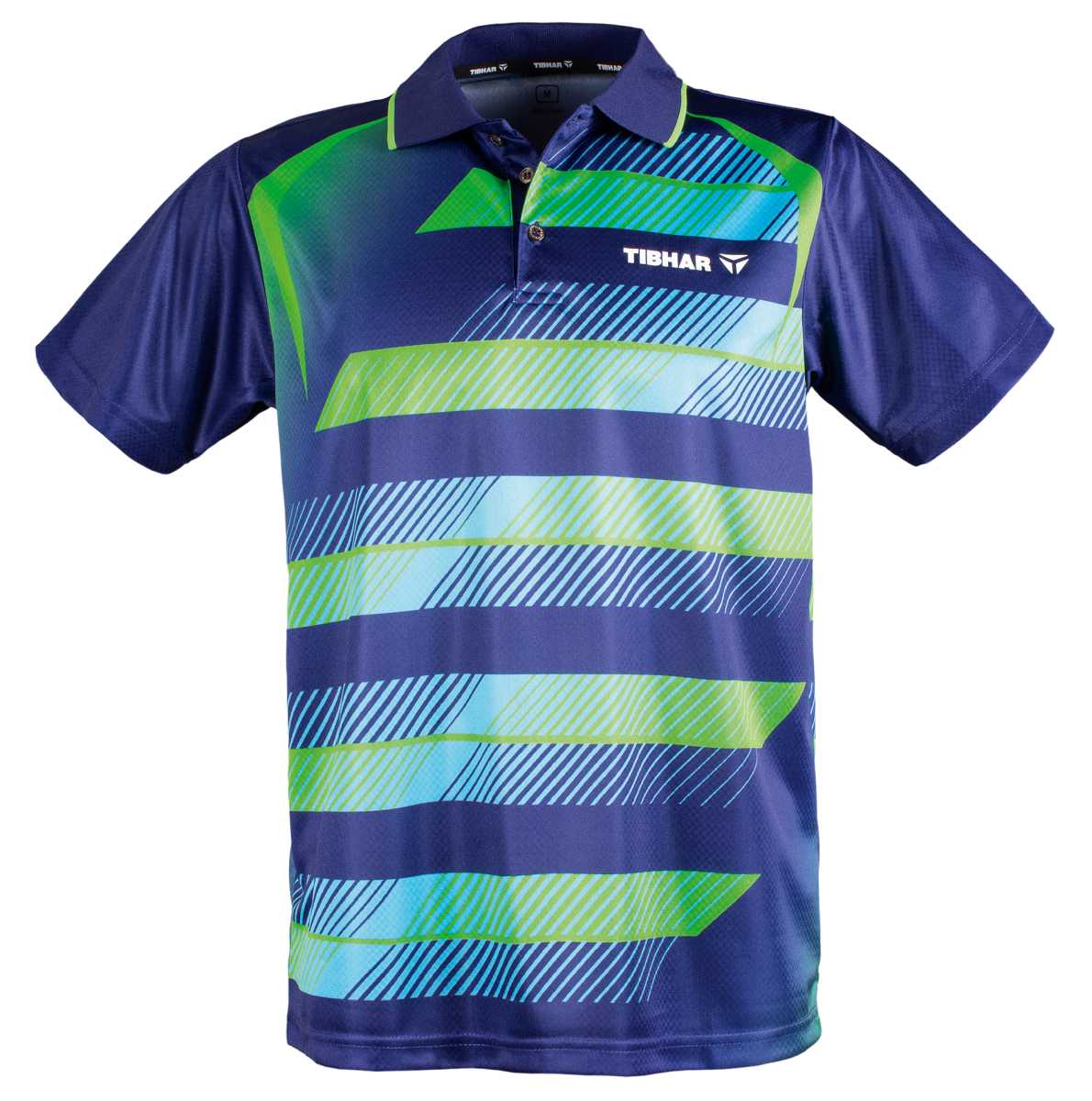 Tibhar chemise Frame marine / vert 4XL Maillot de tennis de table