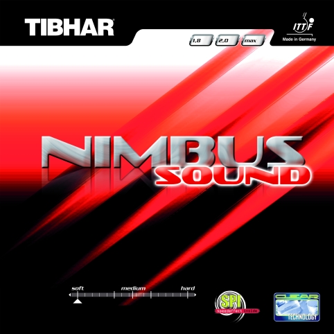 Tibhar Nimbus Sound-rouge / max Revêtement de tennis de table