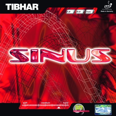 Tibhar Sinus-schwarz / 2,0 Revêtement de tennis de table