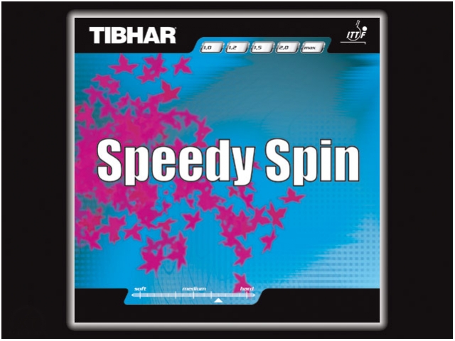 Tibhar Speedy Spin (rouge / 1,7) Revêtement de tennis de table