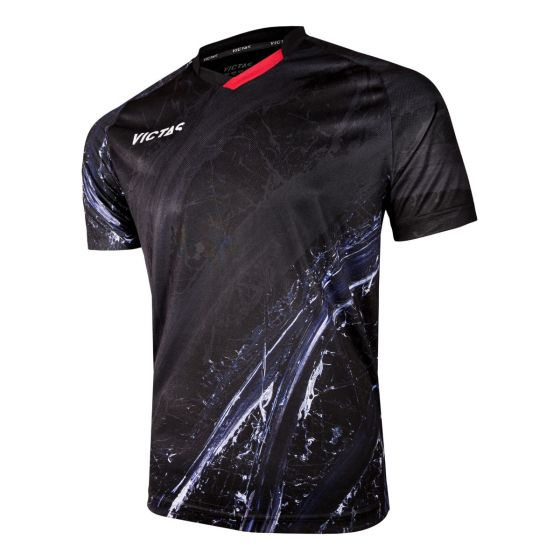 Victas V-Shirt 228 noir (4XL) Maillot de ping-pong